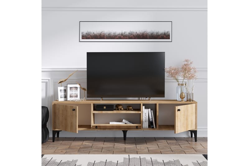 Liscard TV-bord 180 cm - Natur - Møbler - TV borde & mediemøbler - TV-borde