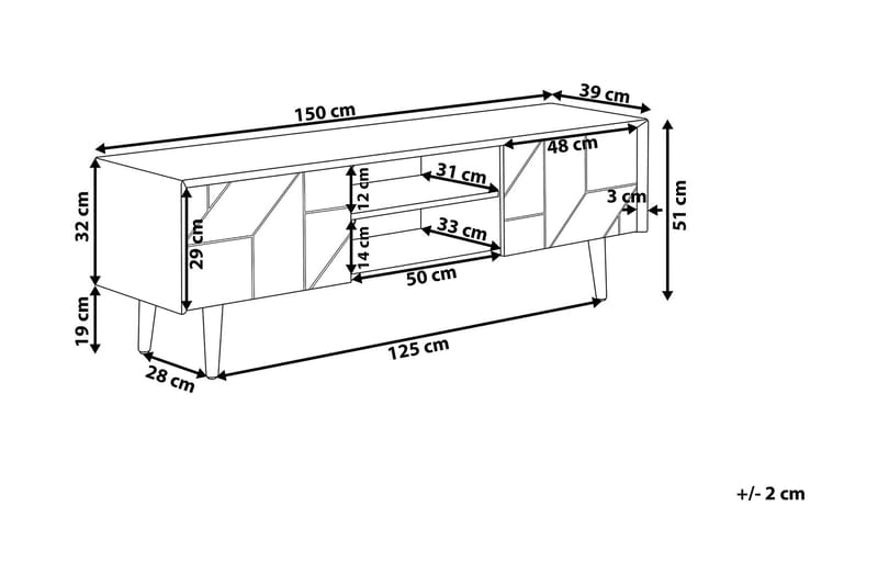 Magarian TV-Bord 150 cm - Træ/natur - Møbler - TV borde & mediemøbler - TV-borde