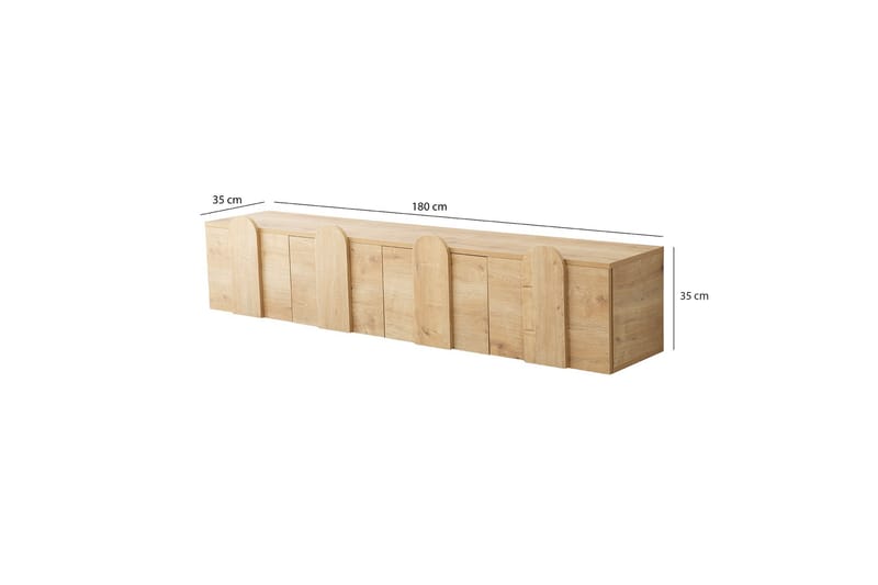 Malpani TV-Bord 180 cm - Oak - Møbler - TV borde & mediemøbler - TV-borde