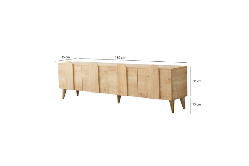 Malpani TV-Bord 180 cm - Oak - Møbler - TV borde & mediemøbler - TV-borde