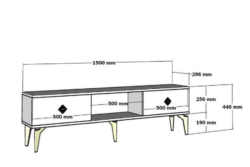 Mangla TV-Bord 150 cm - Hvid - Møbler - TV borde & mediemøbler - TV-borde