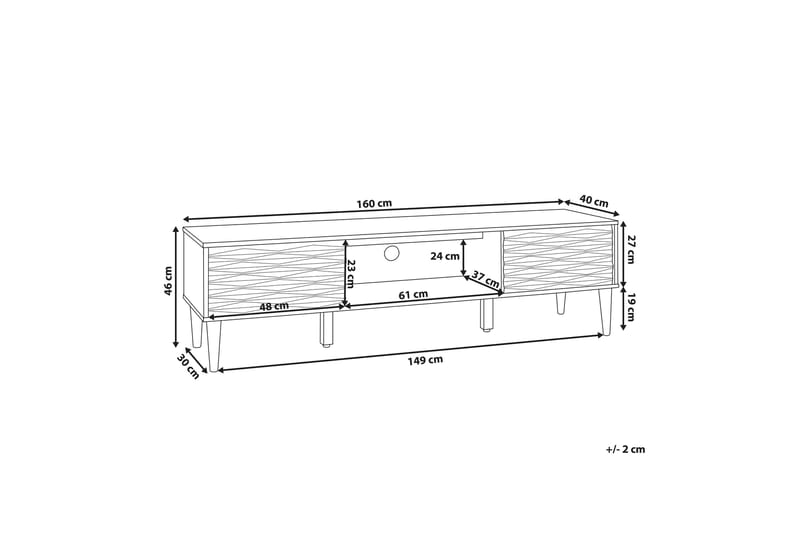 Mccarl TV-Bord 160 cm - Træ/natur - Møbler - TV borde & mediemøbler - TV-borde