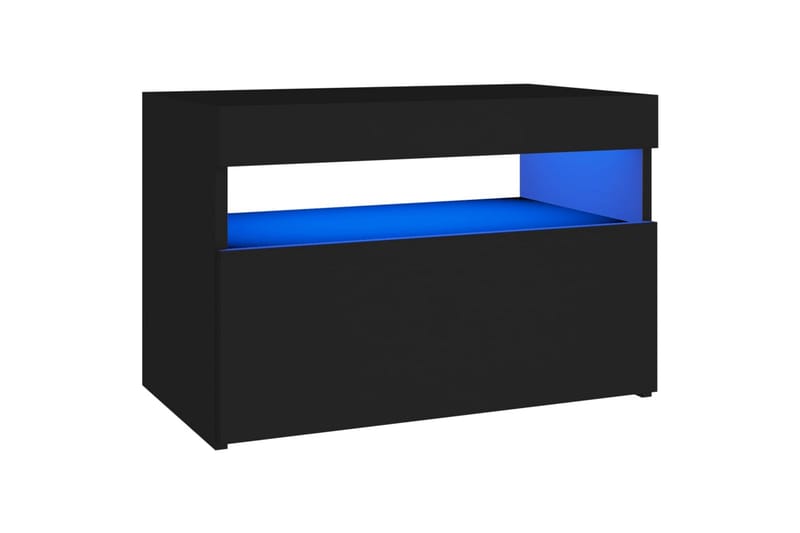 tv-bord med LED-lys 60x35x40 cm sort - Sort - Møbler - TV borde & mediemøbler - TV-borde