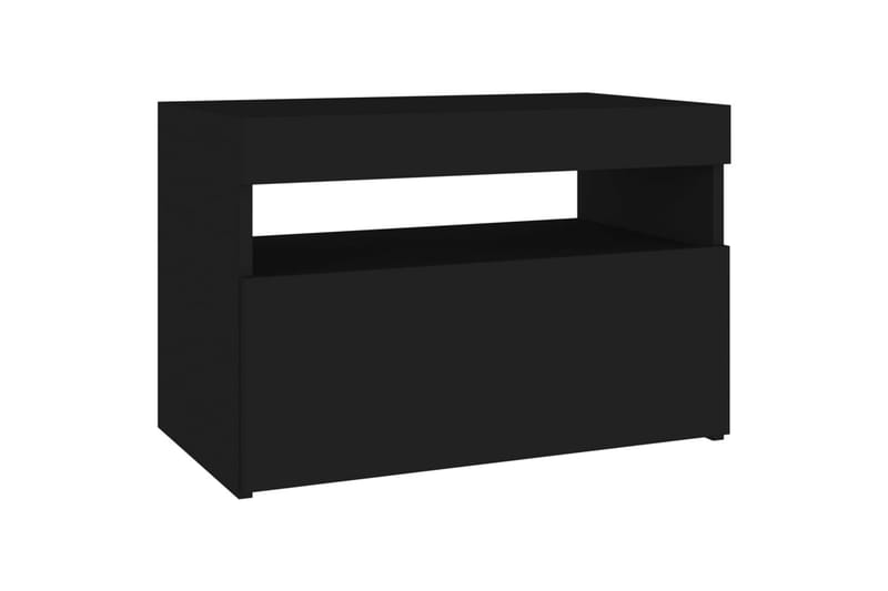 tv-bord med LED-lys 60x35x40 cm sort - Sort - Møbler - TV borde & mediemøbler - TV-borde