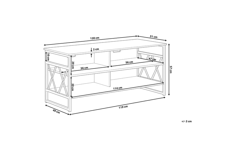 Melnychuk TV-Bord 120 cm - Brun - Møbler - TV borde & mediemøbler - TV-borde