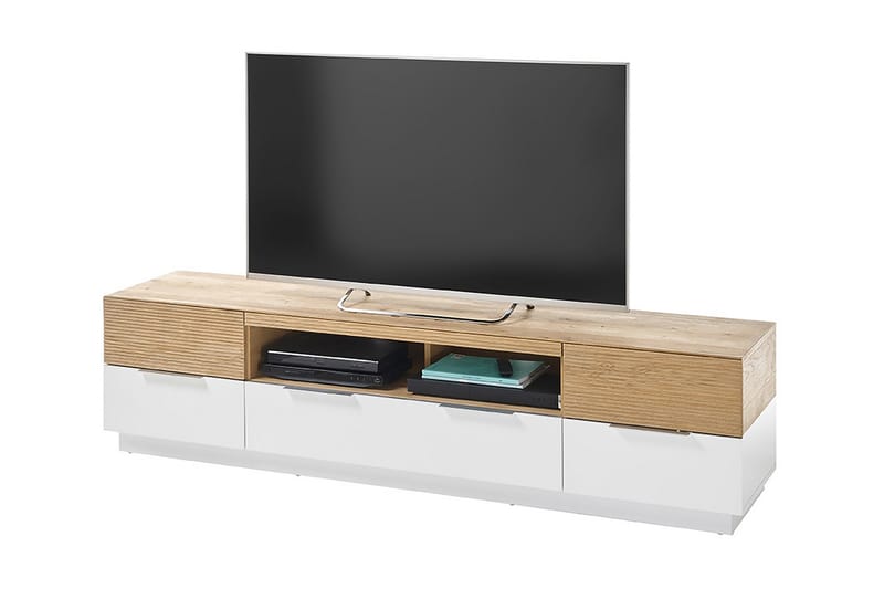 Mikkelborg TV-bord 40x182 cm - Hvid/natur - Møbler - TV borde & mediemøbler - TV-borde