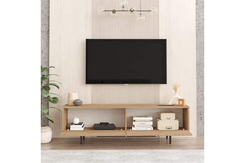 Munish TV-Bord 160 cm - Valnød finér - Møbler - TV borde & mediemøbler - TV-borde