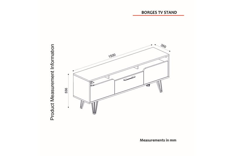 Nang TV-Bord 150 cm - TV-borde