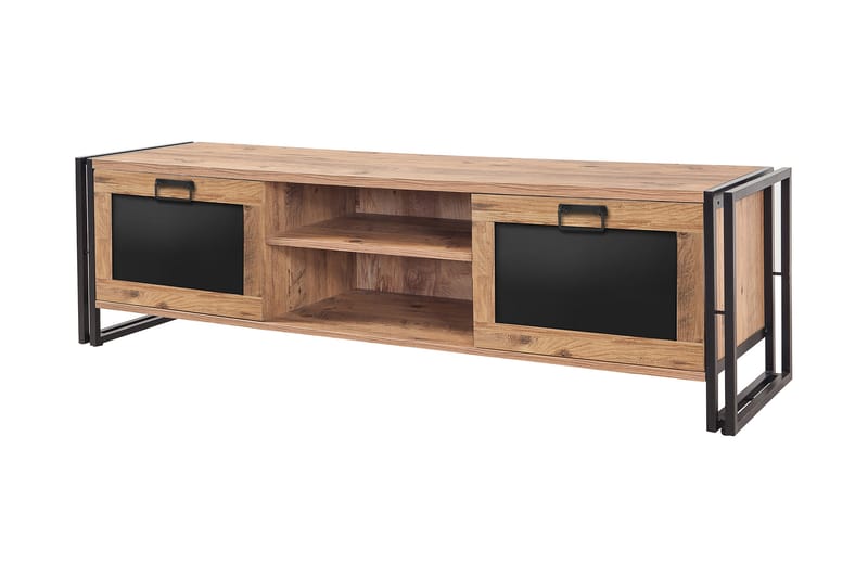 Olalla TV-bord 180 cm - Natur/Sort - Møbler - TV borde & mediemøbler - TV-borde