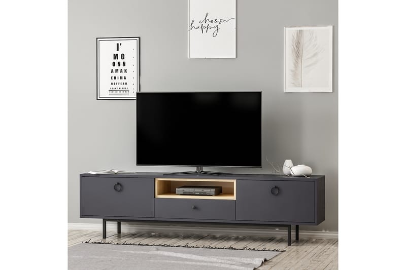 Papias TV-Bord 180 cm - Antracit - Møbler - TV borde & mediemøbler - TV-borde