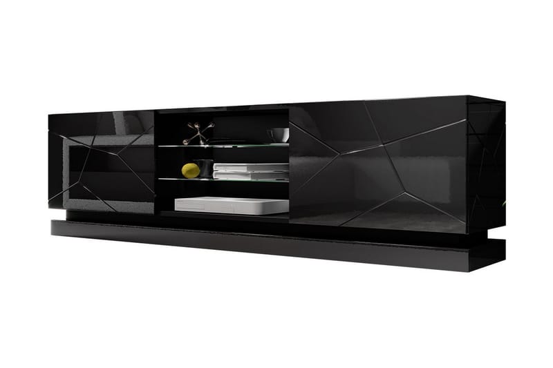 Qiu TV-Bord 200 cm - Sort - TV-borde