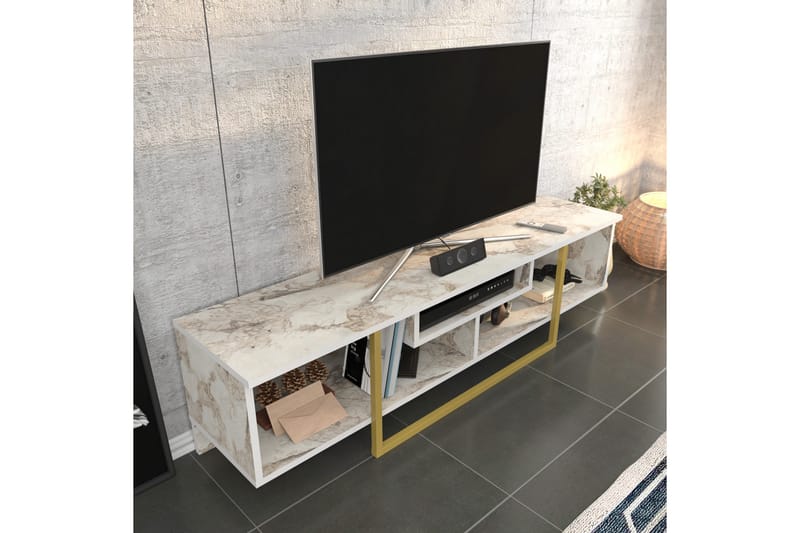 Rinorea TV-Bord 150x40 cm - Guld - Møbler - TV borde & mediemøbler - TV-borde