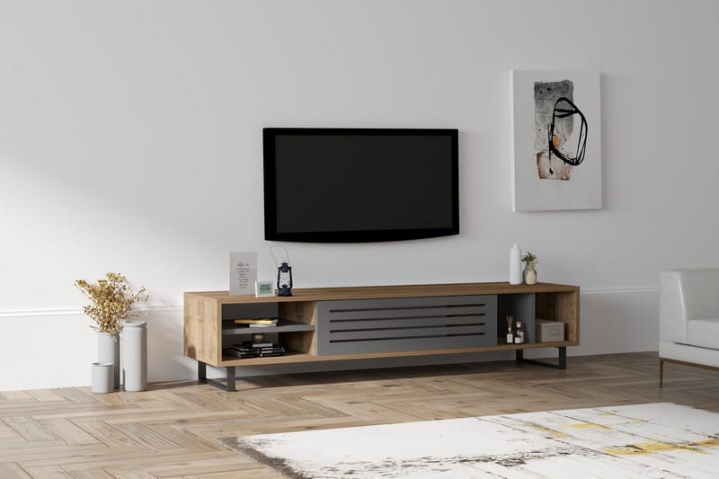 Rinorea TV-Bord 160x35 cm - Brun - Møbler - TV borde & mediemøbler - TV-borde