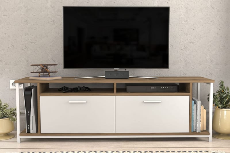 Rinorea TV-Bord 160x50,8 cm - Hvid - Møbler - TV borde & mediemøbler - TV-borde