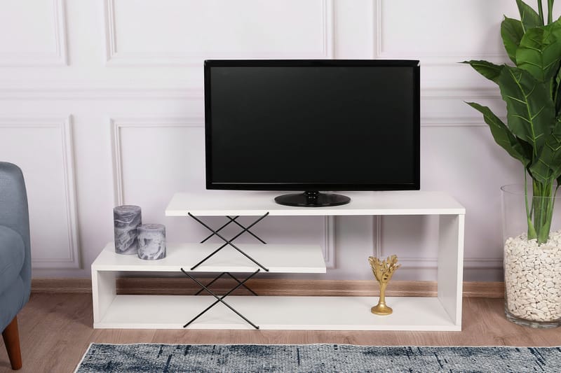 Riyana TV-bord 120 cm - Hvid - Møbler - TV borde & mediemøbler - TV-borde