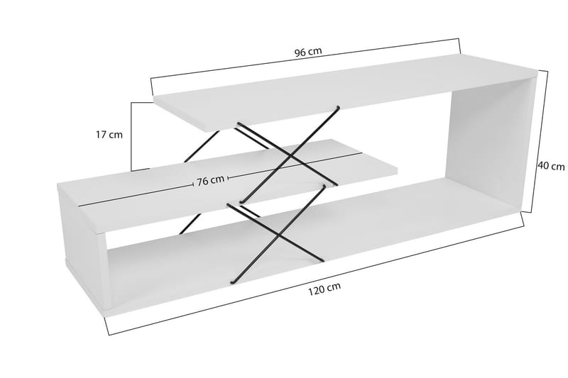 Riyana TV-bord 120 cm - Hvid - Møbler - TV borde & mediemøbler - TV-borde