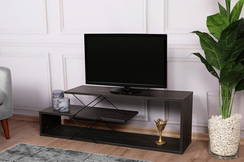 Riyana TV-bord 120 cm - Mørkebrun - Møbler - TV borde & mediemøbler - TV-borde