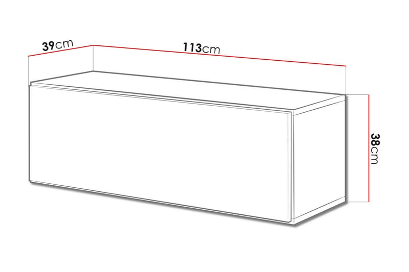 Roco TV-Bord 112,5x39x37,5 cm - Brun - Møbler - TV borde & mediemøbler - TV-borde