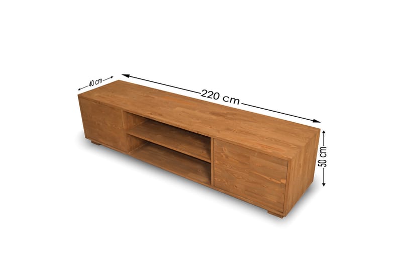 Romedal TV-Bord 220 cm - Natur - Møbler - TV borde & mediemøbler - TV-borde