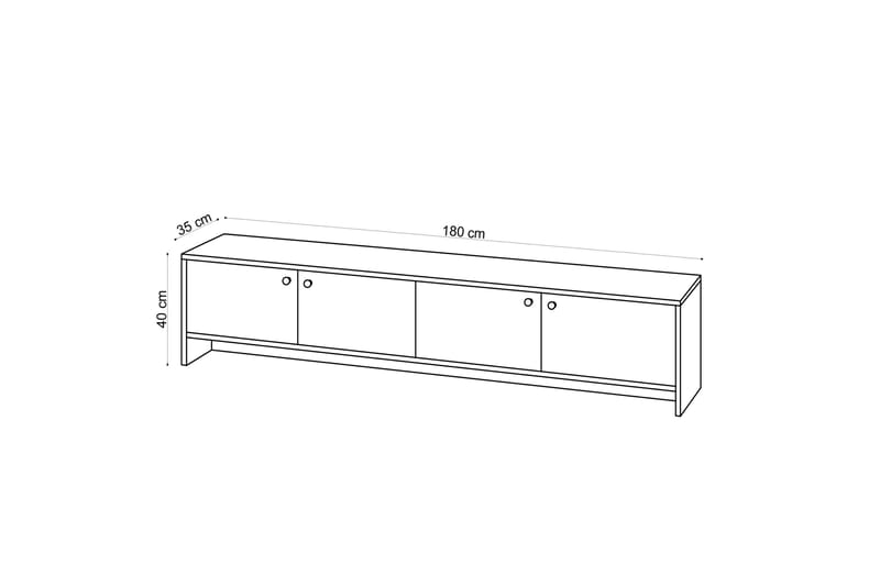 Saddaro TV-Bord 180 cm - Natur - Møbler - TV borde & mediemøbler - TV-borde