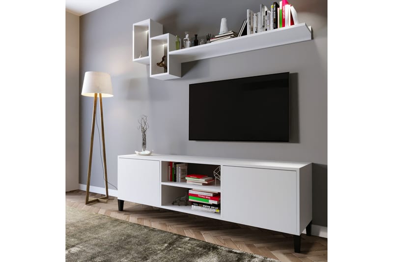 Sarisu TV-Bord 180 cm - Hvid - Møbler - TV borde & mediemøbler - TV-borde