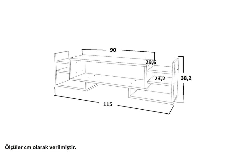 Semour TV-bænk 90 cm - Hvid - Møbler - TV borde & mediemøbler - TV-borde