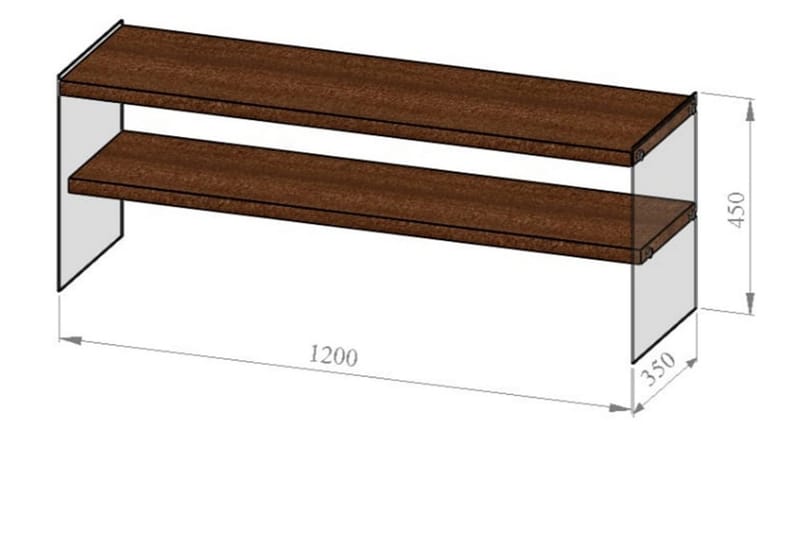 Siyam TV-Bænk 120 cm - Valnød - Møbler - TV borde & mediemøbler - TV-borde