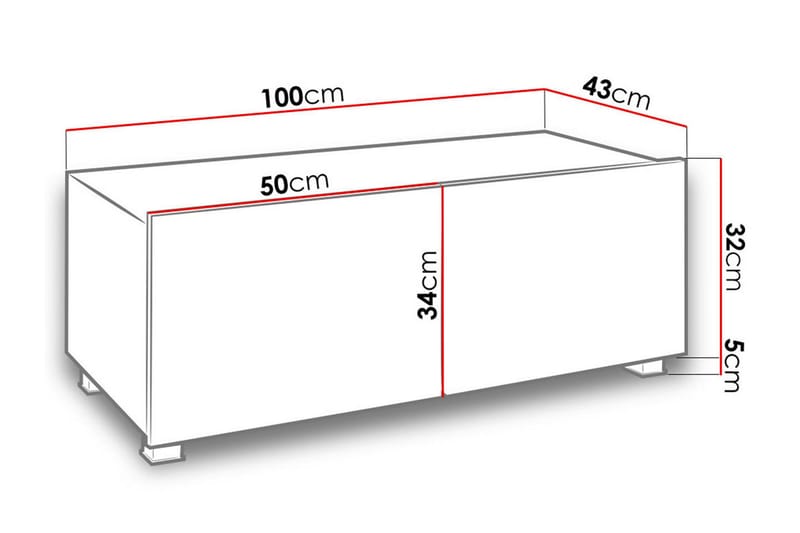 Tessan TV-Bord 100 cm Lille - Træ - Møbler - TV borde & mediemøbler - TV-borde