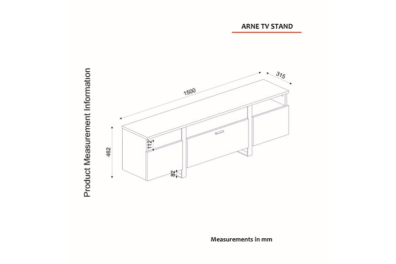 Tragete TV-Bord 150 cm - Møbler - TV borde & mediemøbler - TV-borde