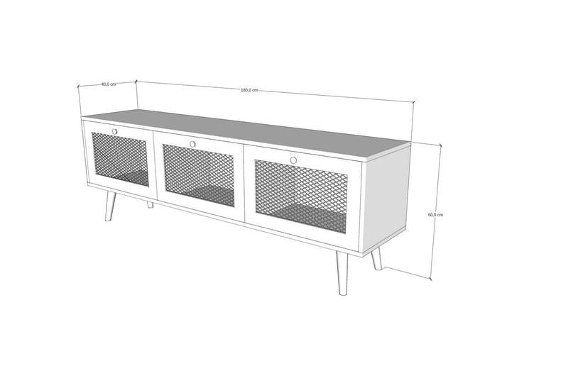 Tv bänk 180 cm Ek - Møbler - TV borde & mediemøbler - TV-borde