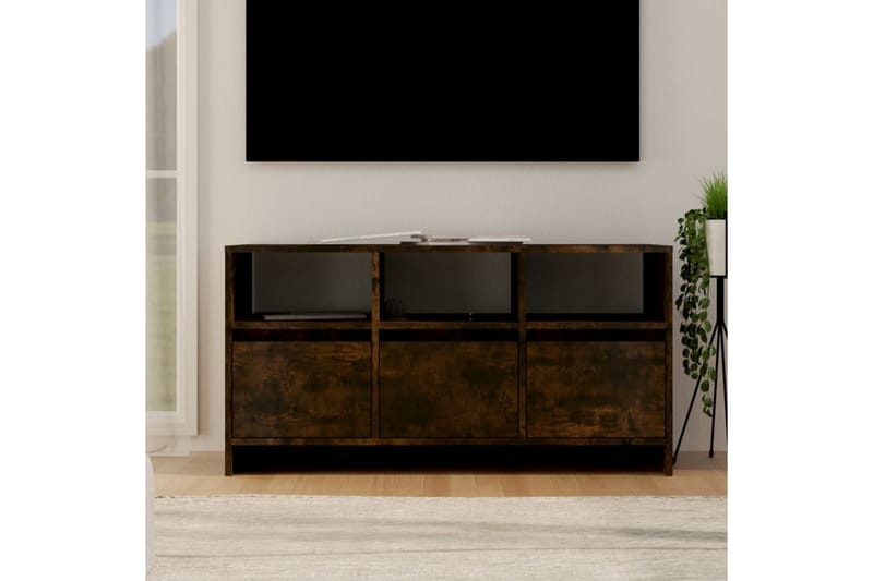 tv-bord 102x37,5x52,5 cm spånplade røget egetræsfarve - Brun - Møbler - TV borde & mediemøbler - TV-borde