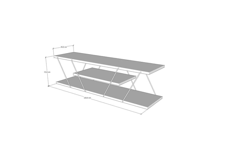 Tv-bord 120 cm Gul/ Sort - Møbler - TV borde & mediemøbler - TV-borde