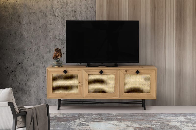 Tv-bord 140 cm Eg/ Sort - Møbler - TV borde & mediemøbler - TV-borde