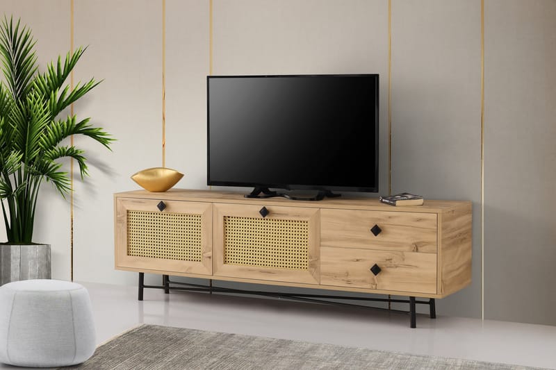 Tv-bord 180 cm Eg/ Sort - Møbler - TV borde & mediemøbler - TV-borde