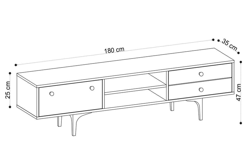 Tv-bord 180 cm Eg - Møbler - TV borde & mediemøbler - TV-borde