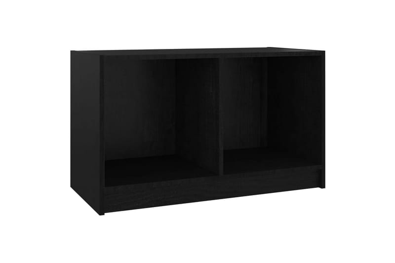 tv-bord 70x33x42 cm massivt fyrretræ sort - Sort - Møbler - TV borde & mediemøbler - TV-borde