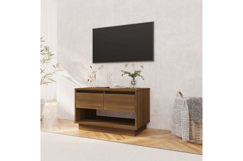 tv-bord 70x41x44 cm spånplade brun egetræsfarve - Brun - Møbler - TV borde & mediemøbler - TV-borde