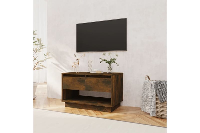 tv-bord 70x41x44 cm spånplade røget egetræsfarve - Brun - Møbler - TV borde & mediemøbler - TV-borde