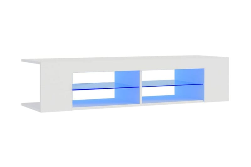 tv-bord med LED-lamper 135x39x30 cm hvid - Hvid - Møbler - TV borde & mediemøbler - TV-borde