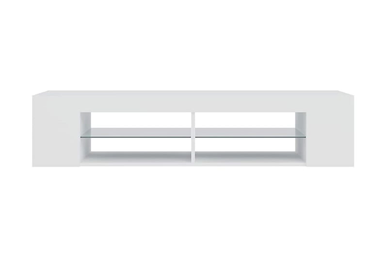 tv-bord med LED-lamper 135x39x30 cm hvid - Hvid - Møbler - TV borde & mediemøbler - TV-borde