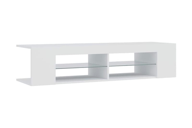 tv-bord med LED-lamper 135x39x30 cm hvid - Hvid - Møbler - TV borde & mediemøbler - TV-borde