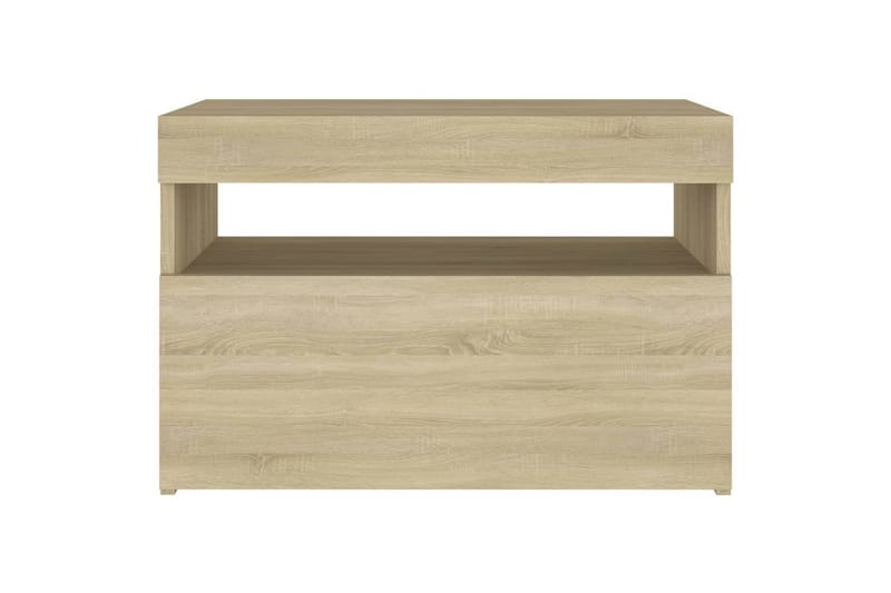 tv-borde med LED-lys 2 stk. 60x35x40 cm sonoma-eg - Brun - Møbler - TV borde & mediemøbler - TV-borde