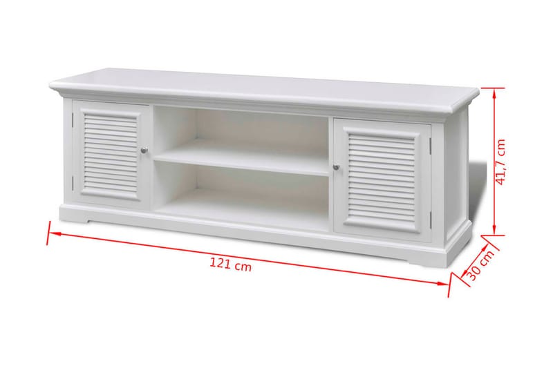 Tv-Reol Træ Hvid - Hvid - Møbler - TV borde & mediemøbler - TV-borde
