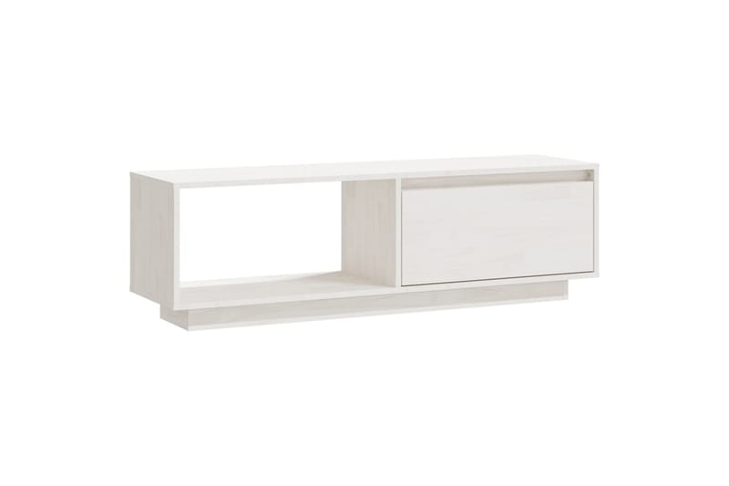 tv-skab 110x30x33,5 cm massivt fyrretræ hvid - Hvid - Møbler - TV borde & mediemøbler - TV-borde