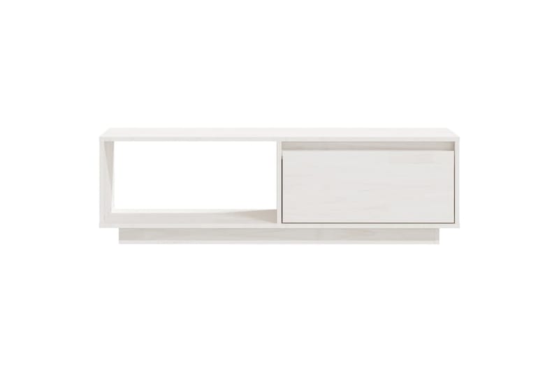 tv-skab 110x30x33,5 cm massivt fyrretræ hvid - Hvid - Møbler - TV borde & mediemøbler - TV-borde