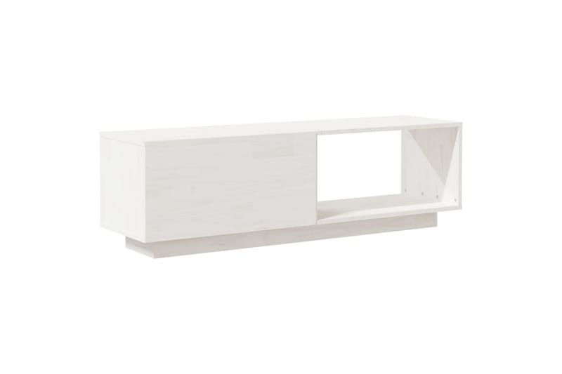 tv-skab 110x30x33,5 cm massivt fyrretræ hvid - Hvid - Møbler - TV borde & mediemøbler - TV-borde