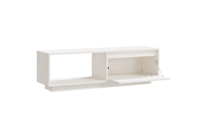 tv-skab 110x30x33,5 cm massivt fyrretræ hvid - Hvid - Møbler - TV borde & mediemøbler - TV-borde