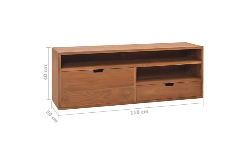 tv-skab 110x30x40 cm massivt teaktræ - Møbler - TV borde & mediemøbler - TV-borde