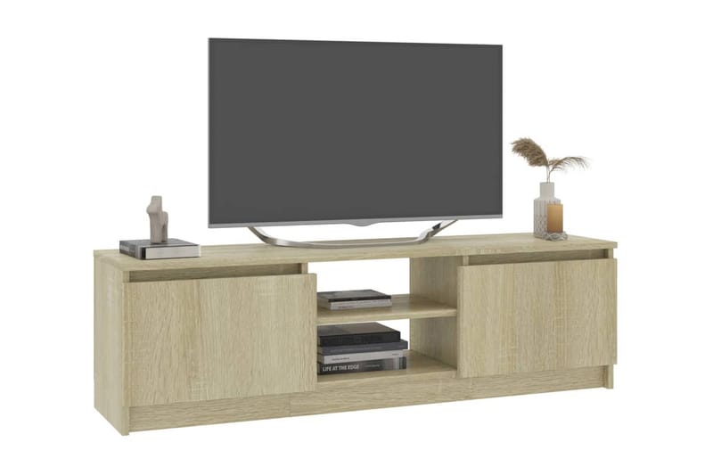 Tv-skab 120 x 30 x 35,5 cm spånplade sonoma-eg - Brun - Møbler - TV borde & mediemøbler - TV-borde