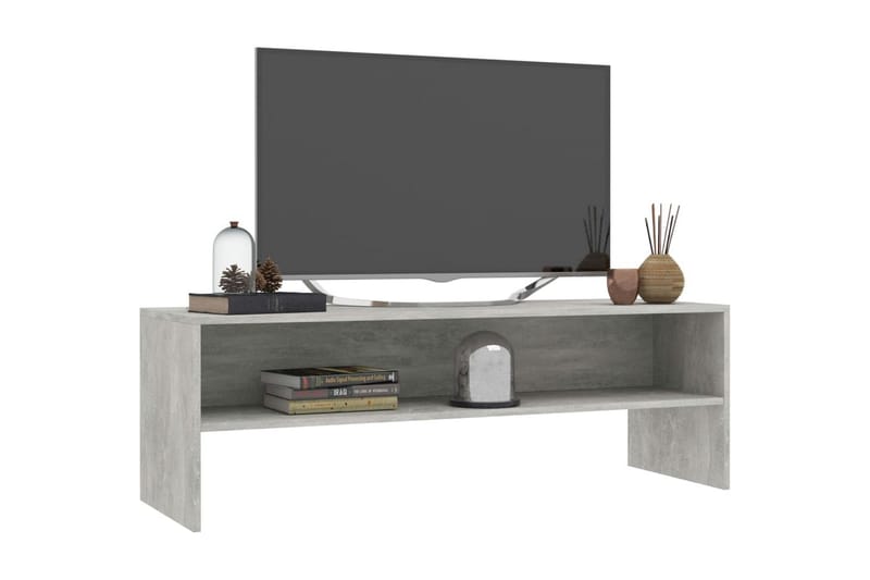 Tv-skab 120 x 40 x 40 cm spånplade betongrå - Grå - TV-borde